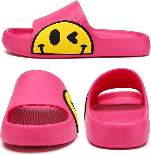Miniatura 2 de Sandalias para niñas y niños, sandalias para hombre para mujer, antideslizantes, de EVA, para interiores y exteriores, pantuflas de cara sonriente,