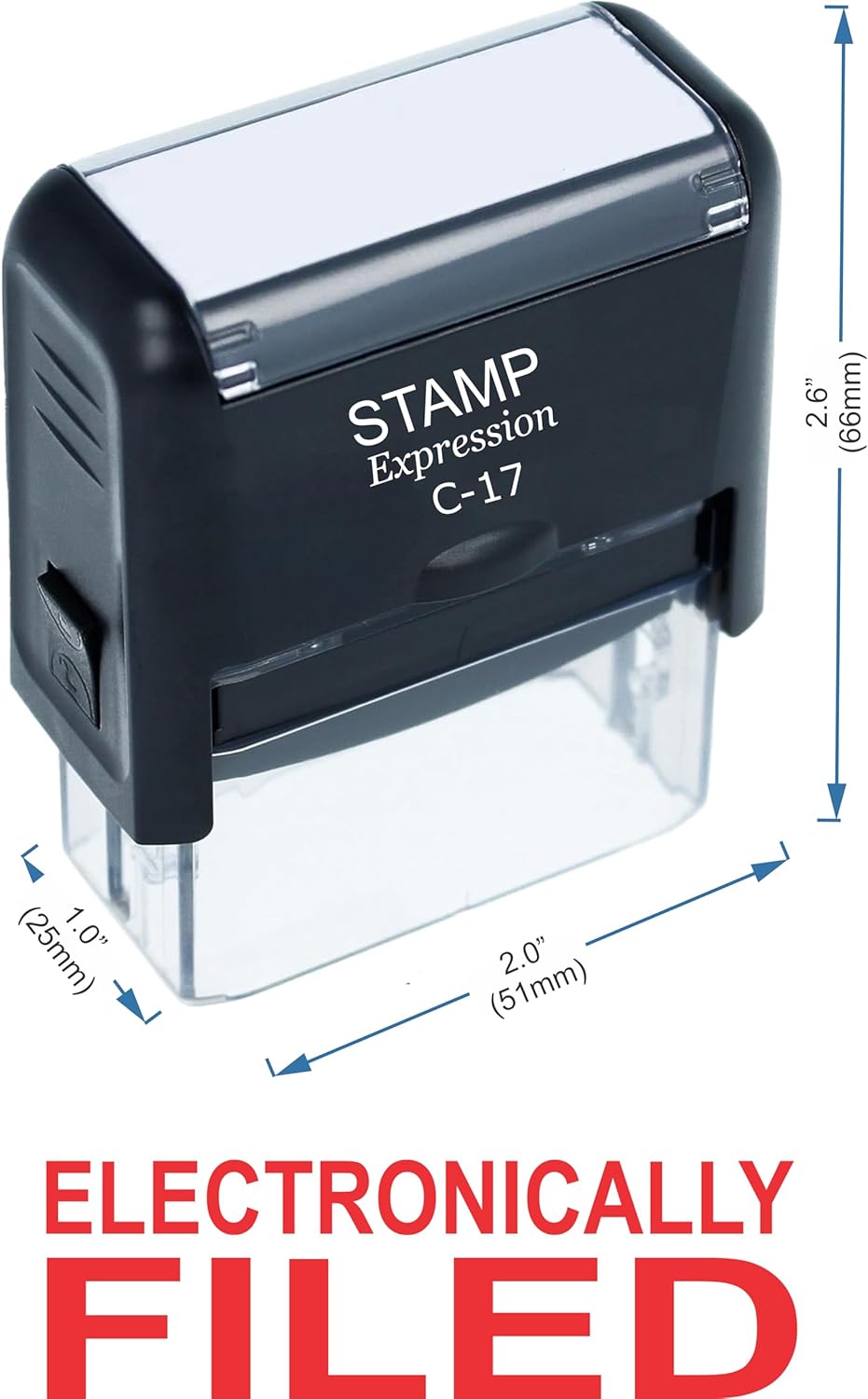 StampExpression - Electronically Filed Taxes Office Self Inking Rubber Stamp - Red Ink (A-5984) image 2 of 5 B0CGD27WS3