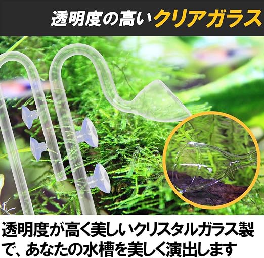 Amazon Co Jp Felimoa Clear Glass Lily Pipe Aquarium Pipe Drainage Water Absorption Glass Glass Pipe Clear Pet Supplies