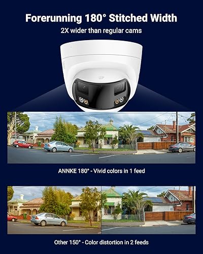 Miniatura 2 de ANNKE Cámara de seguridad FCD600 PoE para exteriores con doble lente 180 archivada de visión, cámara de vigilancia IP de 6MP compatible con visión