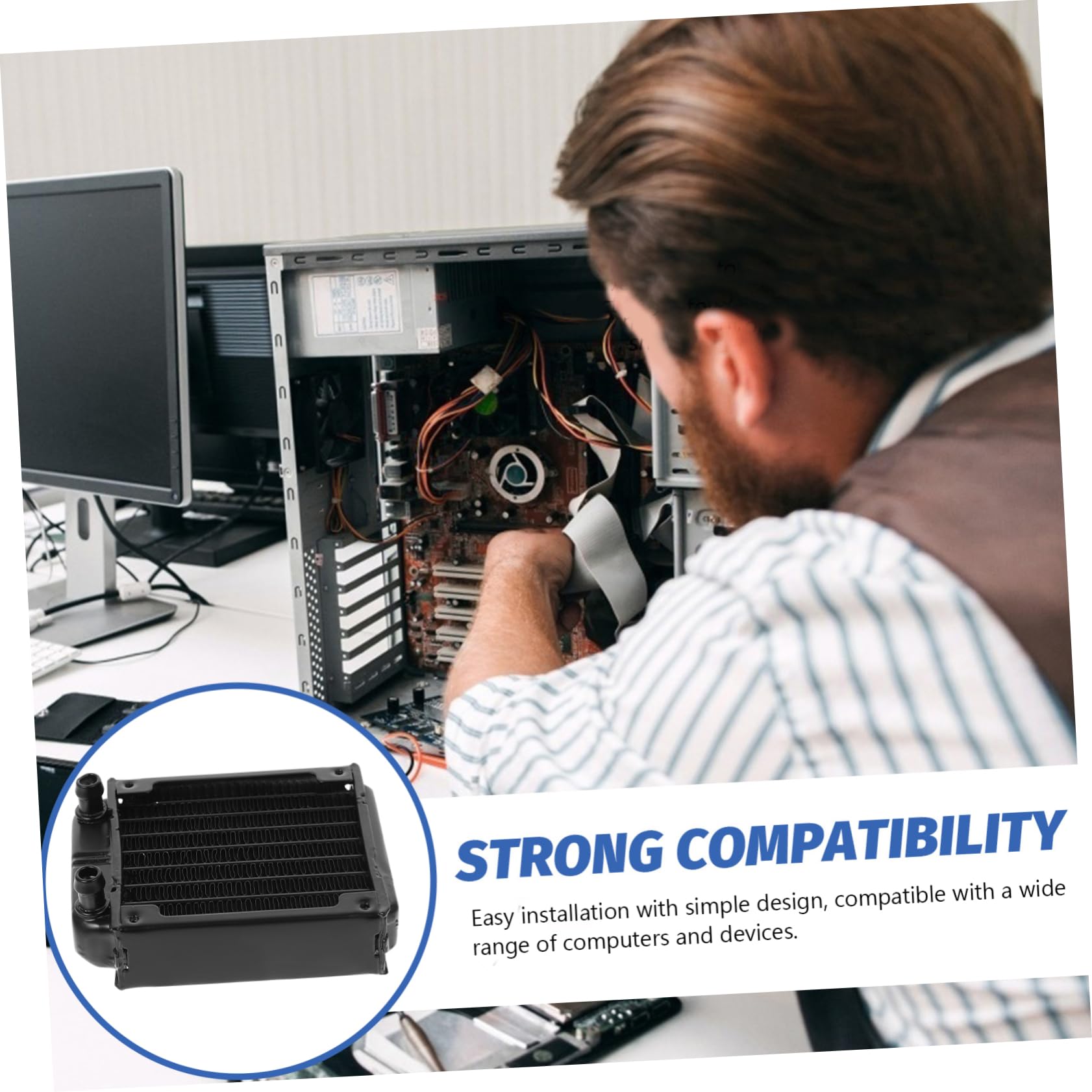 SHINEOFI 2 Pezzi Raffreddamento Computer Dissipatore per Scambio Calore Facile Installazione per Ottimizzare Performance e Temperatura