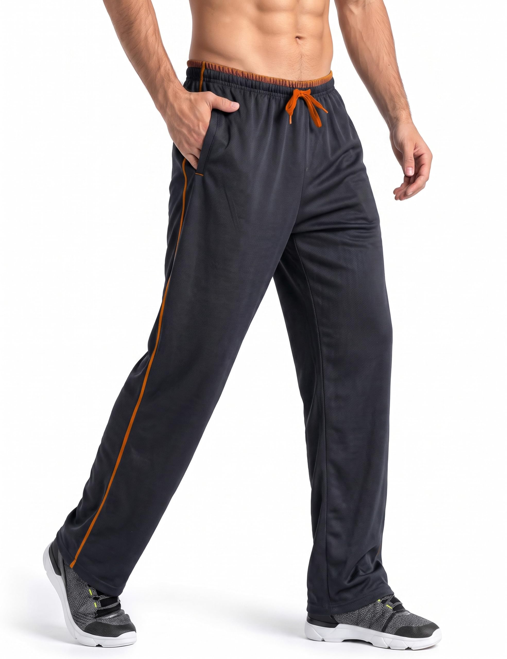 MAGCOMSEN Pantalon Sport Homme - Décontracté À Séchage Rapide De Jogging Et Randonné - Survêtement avec Poche Zippée