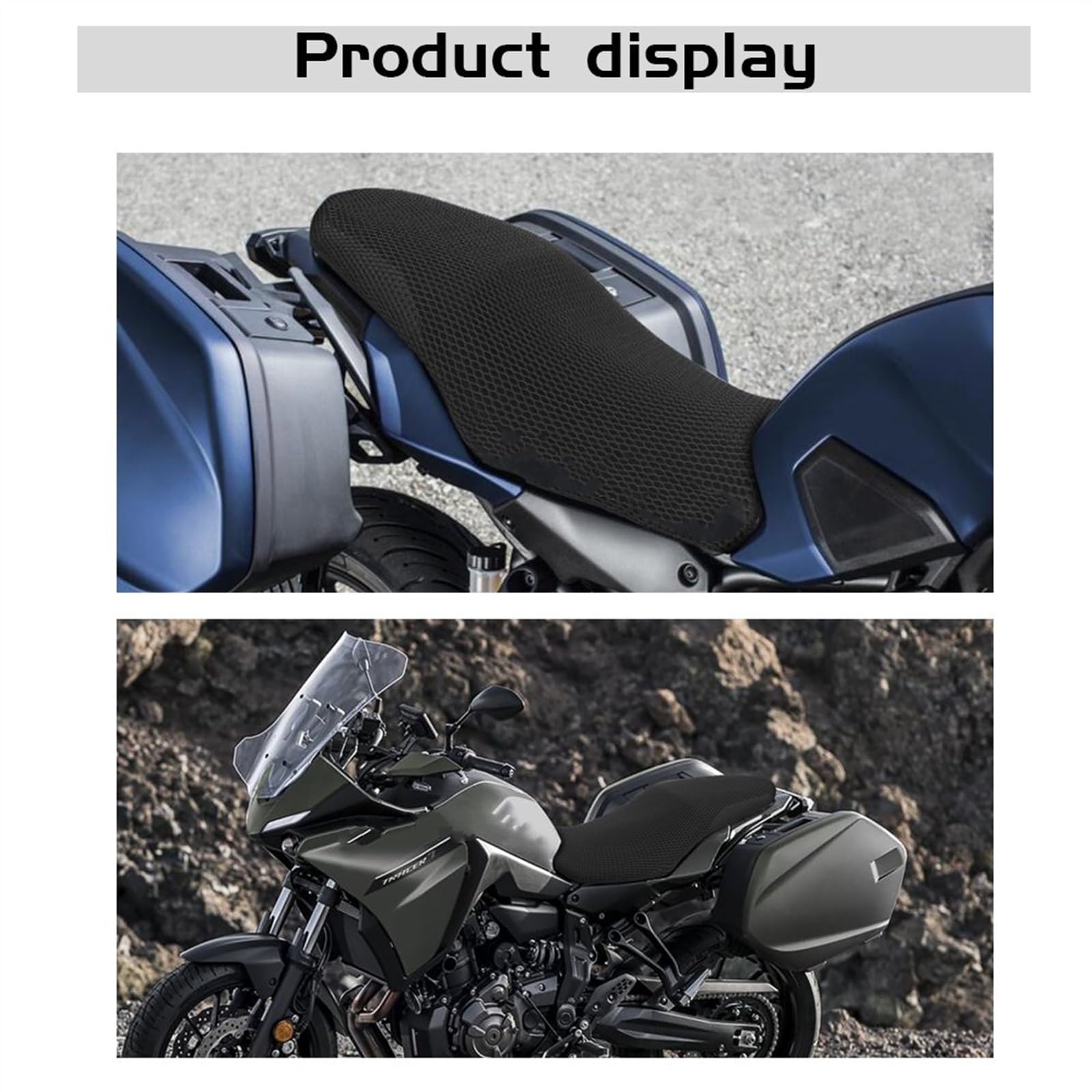 sottosella moto Coprisella in tessuto a rete antiscivolo per moto, traspirante e impermeabile, per Yamaha Tracer 7 e Tracer 700 GT MT-07