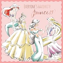 Decorative Princess Illustration Greeting Card, Pink Background