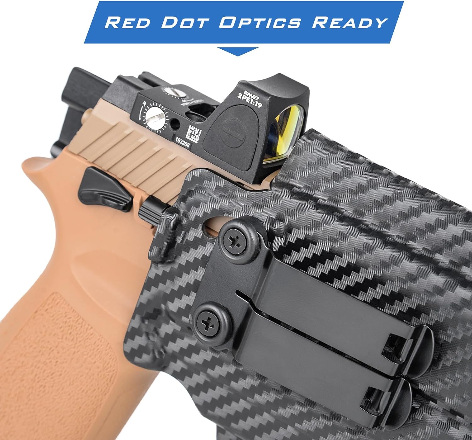 Sig P320 Holster with Light - IWB Kydex Holster for Sig Sauer P320 Carry P320 M18 Compact with Olight Baldr S/Baldr Mini Laser Flashlight - Red Dot Optics Ready - Inside Waistband Concealed Carry
