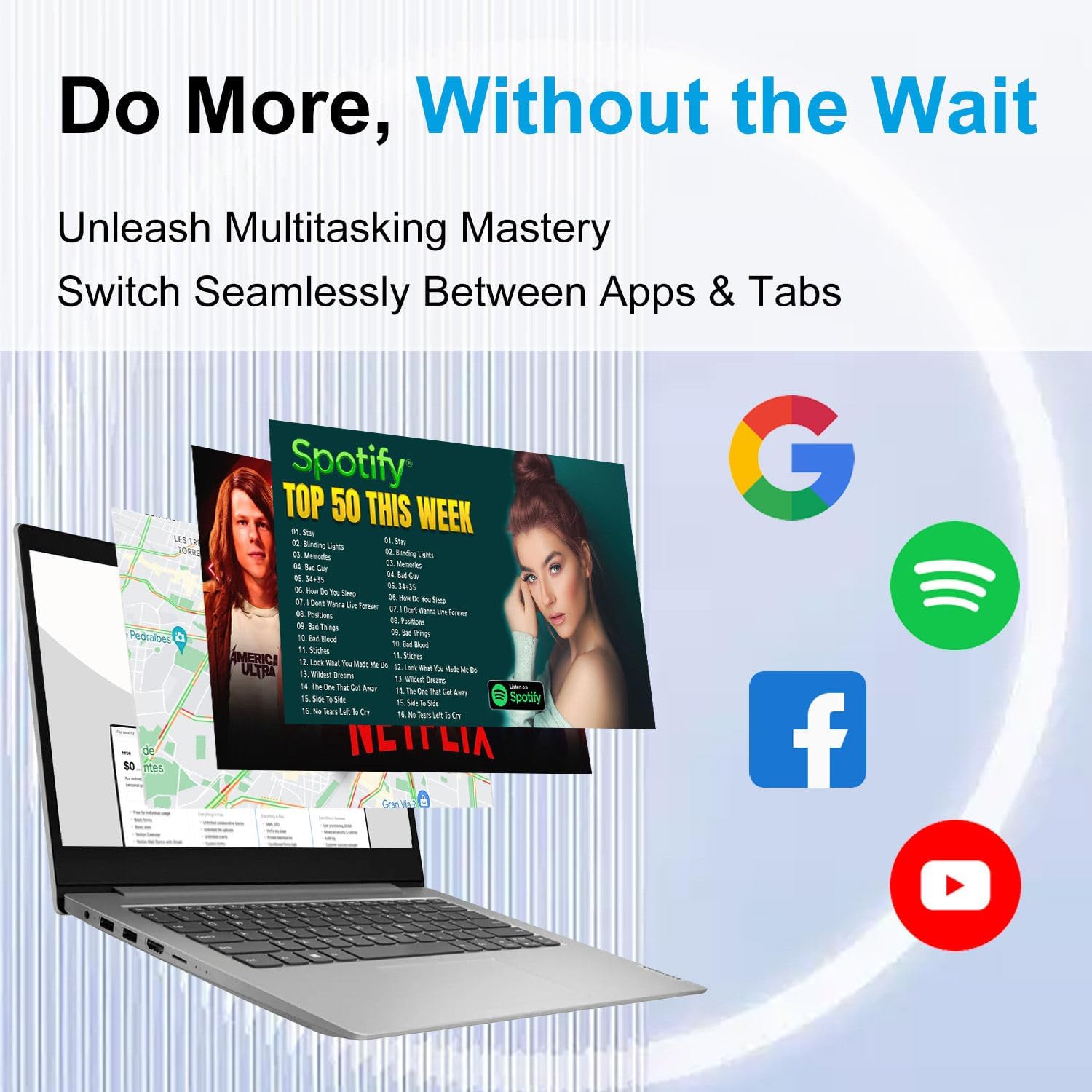 Lenovo Ideapad 14" Laptop Computer for Student & Business | Intel High-Performance CPU | Fast Wi-Fi & Bluetooth | 4GB RAM | 256GB PCIe SSD | Long Battery Life | Windows 11 | WOWPC Recovery USB