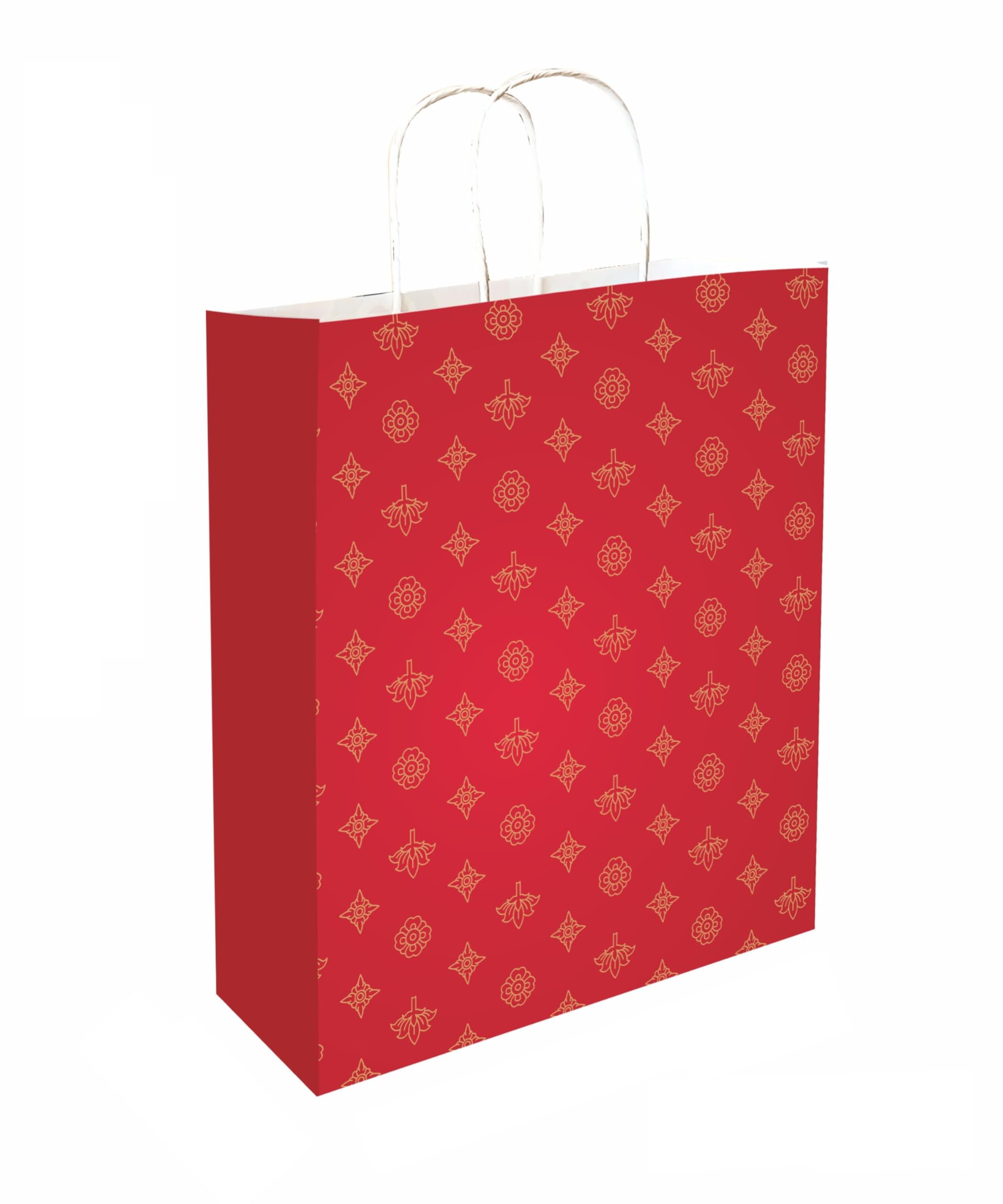 Omnipresent Pack 90 GSM Red Printed Attractive Paper Gift Bags, Set of 50, Ideal for Wedding Gifts, Birthday Gifts, & Gifting on Special Occasions (Size: 9.4 x 7.9 x 3 inch) (B0CP9834JQ) Amazon Price History, Amazon Price Tracker