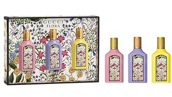 Gucci Flora Perfume Mini Set for Women Perfume Trio Gorgeous Gardenia, Gorgeous Magnolia, Gorgeous Orchid Eau de Parfum, 0.16 FL. OZ. Each