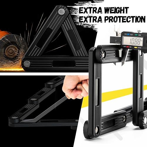 Miniatura 3 de ROCKBROS Cerradura de bicicleta de diseño plegable  Cerradura de llave portátil de 3.3 libras con acero de aleación antirrobo, impermeable y