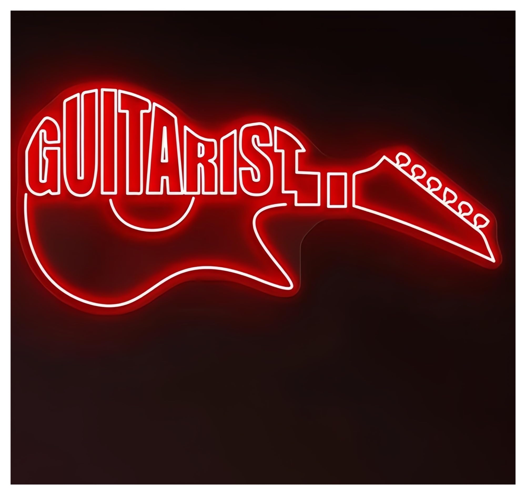 Shouxi C Sign Lamp Guitarist Neon Sign For Guitar Room Bar Party Wall Decor Lamp Musi Studio Decoration 60Cm(C)
