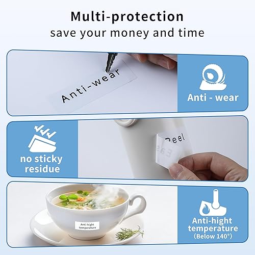 Miniatura 4 de Phomemo - Etiquetas de polipropileno de transferencia térmica de 3 x 1 pulgada (2.992 in* 0.984 in) para códigos de barras, dirección, compatibles