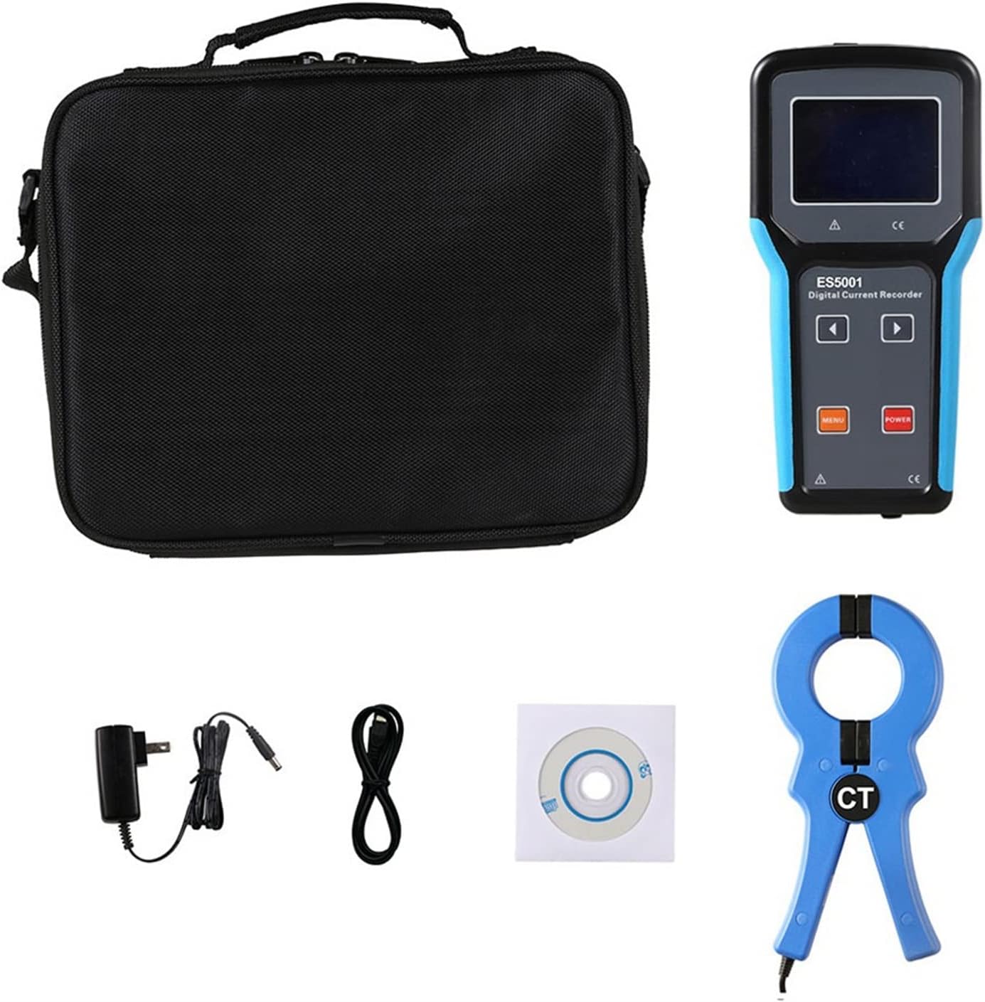 Insulation Resistance Tester, Clamp-on Ammeter Digital Clamp-on Online Leakage Current Recorder Digital Clamp-on Leakage Current Meter ES5001