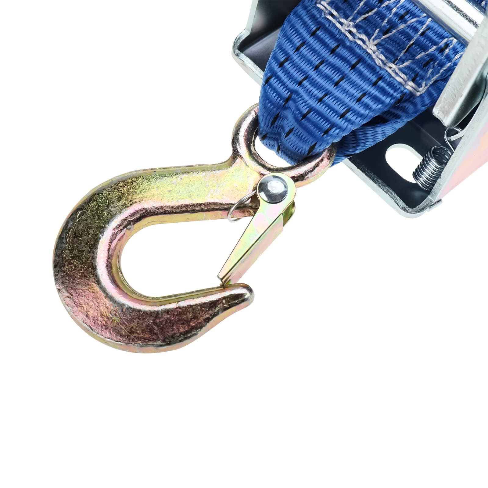 BOOMSTART Treuil manuel à câble bleu 600LBS 270 kg 6 m Treuil de récupération Treuil de bateau Câble en polyester