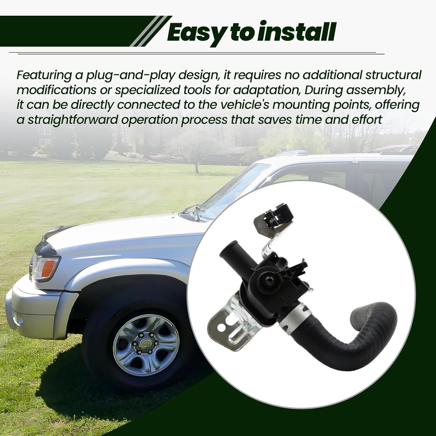 HVAC Heater Water Control Valve Fit for Toyota 4Runner 1998-2002 Heater-Core Flow Controller Water Valve Assembly Replace 8724035070 87240-35070