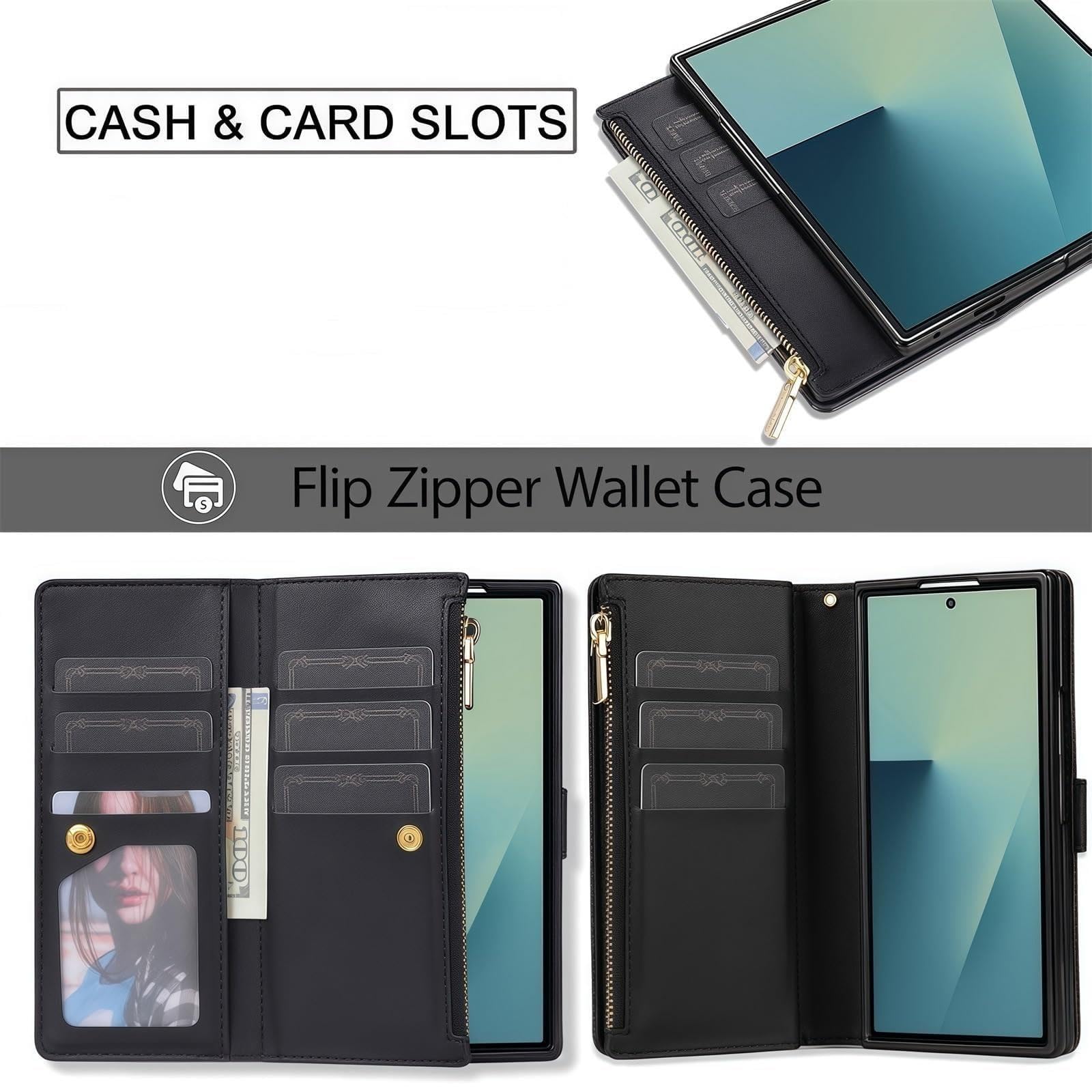 Custodia Per Samsung Galaxy Z Fold 8, Ultra Sottile Slot Schede Case