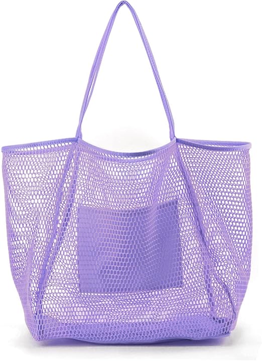 HOXIS Mesh Beach Tote Womens Shoulder Handbag