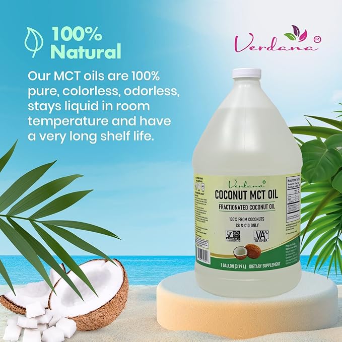 Aceite MCT de Coco Verdana 128 Fl Oz - Keto, Sin Sabor miniatura 5