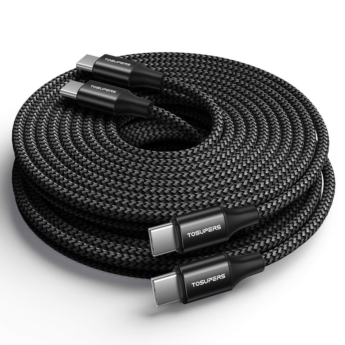 Product image of 10ft 2 Pack Long USB C to USB C Cable Fast Charging 60W, PD Type C Charger Cord for Samsung Galaxy S25 S24 S23 S22 Ultra A16 Z Flip6 Fold6, iPhone 16 15 Pro, MacBook/iPad