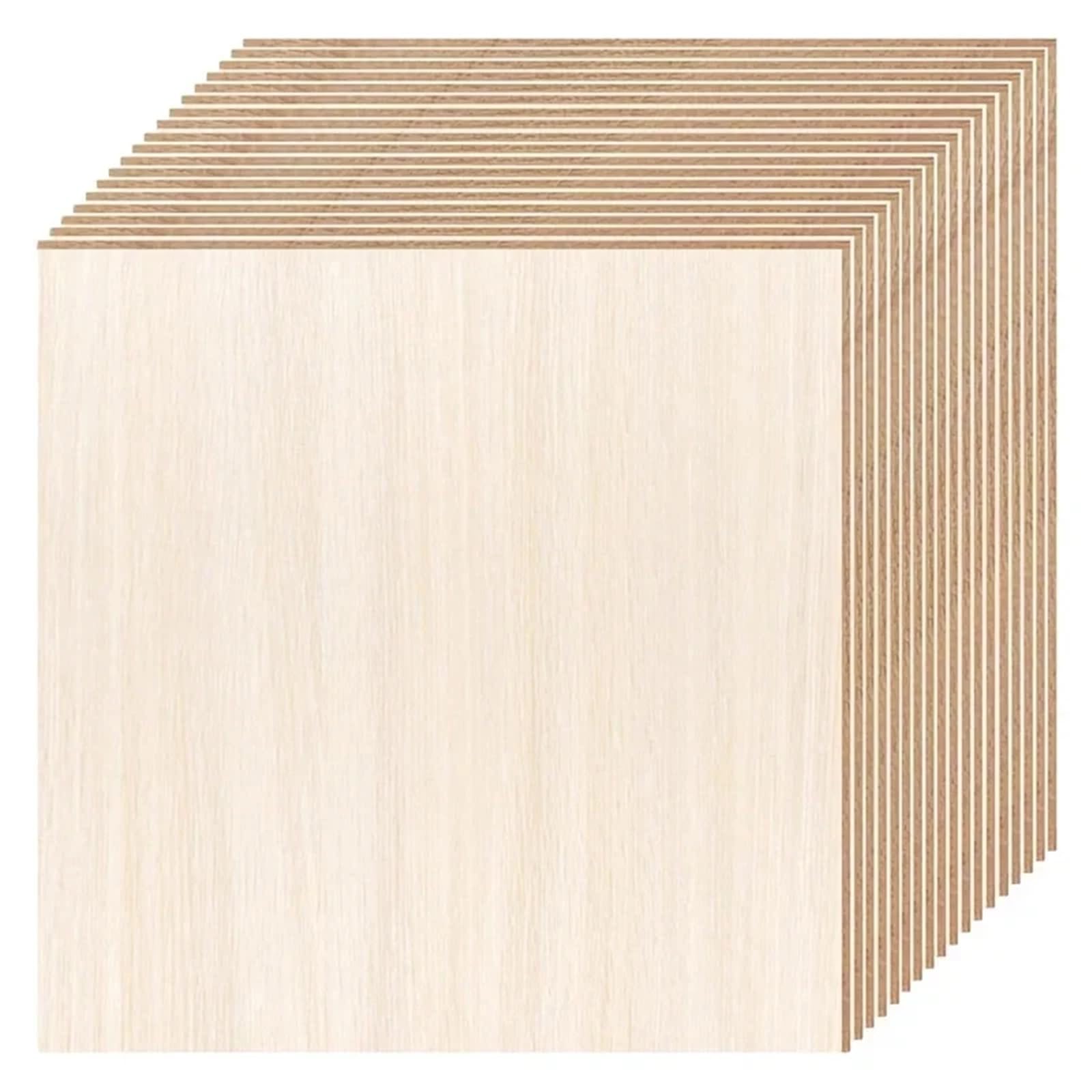 Unfinished Wood 15-30cm Unfinished Smooth Wood Squares, Blank for DIY Carving, Craft & Decor(10pcs 30cm)