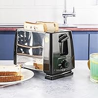 Vista 6 de DeepCrush Tostadora automática de 2 rebanadas con sandwichera, tostadora de desayuno compacta para bagels, magdalenas inglesas y panini, voltaje
