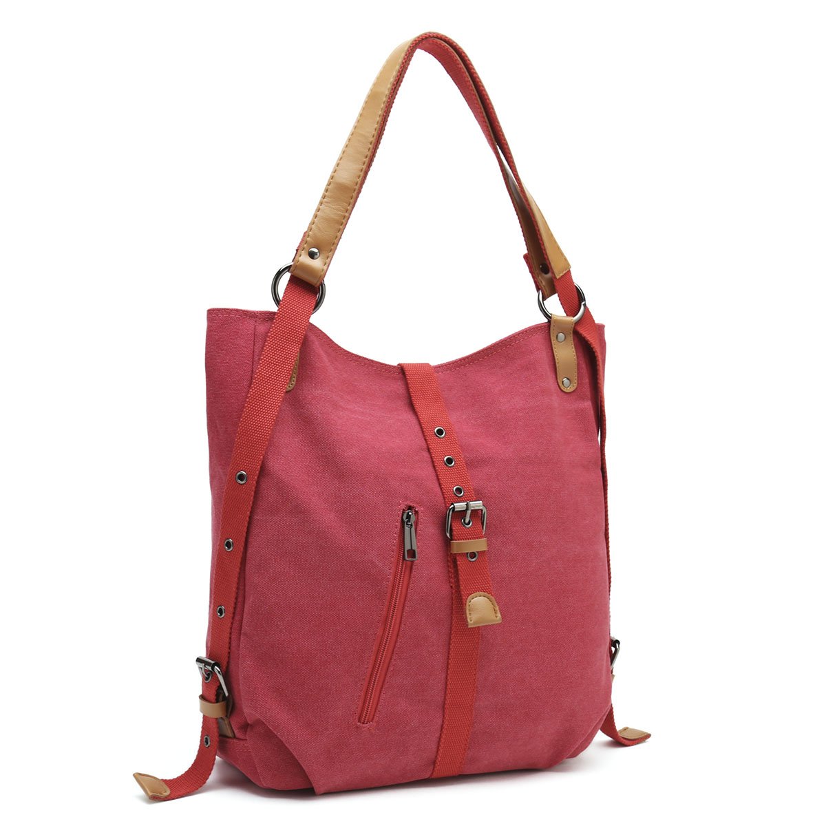 Canvas Backpack Rucksack, Vfevrs Fashion Handbags Shoulder Bag Multi Function for Women Ladies Grils, Large Capacity