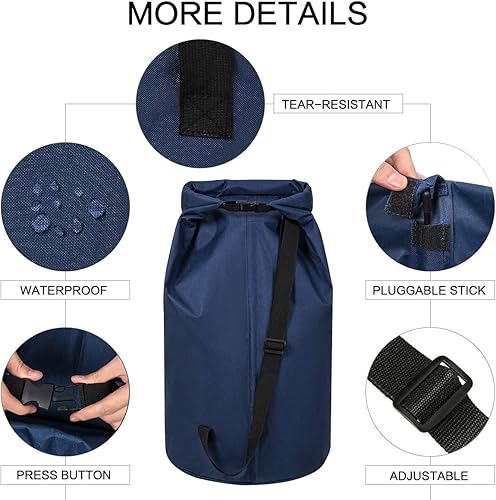 Miniatura 10 de WOWLIVE Bolsa de lavandería plegable extragrande, cesta de lavandería duradera, cesta de lavandería plegable, mochila para ropa sucia, cesta