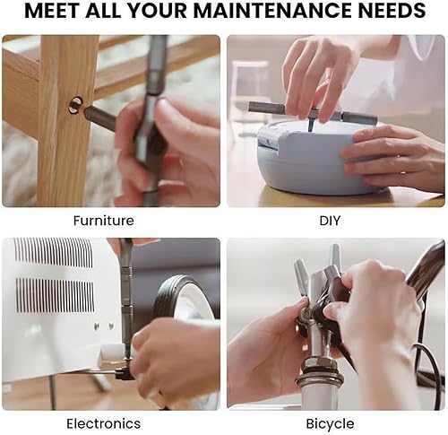 Miniatura 6 de Juego de destornilladores de trinquete 24 en 1, brocas de precisión magnéticas 2025 con mango y estuche desmontables, kit de mini destornilladores