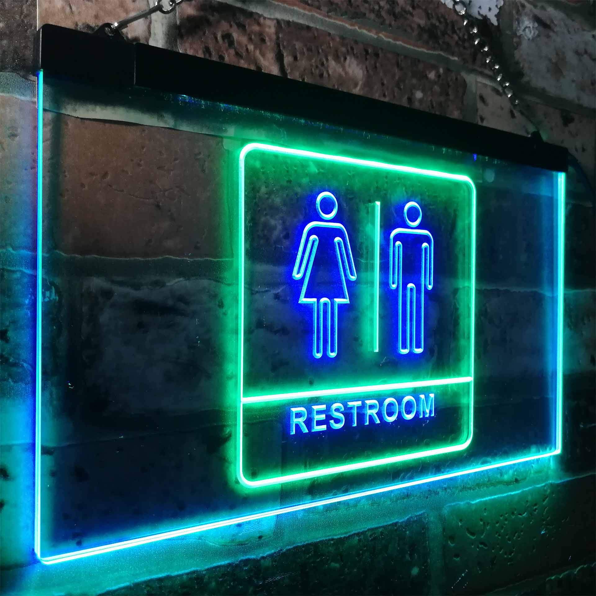 Amazon | Men Women Toilet Restroom WC Dual Color LED看板 ネオン