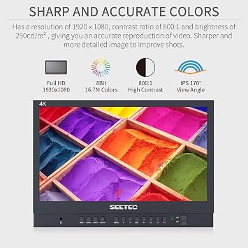 ATEM156-CO 15.6 250nit 4 HDMI in Out Broadcast Carry-on Monitor