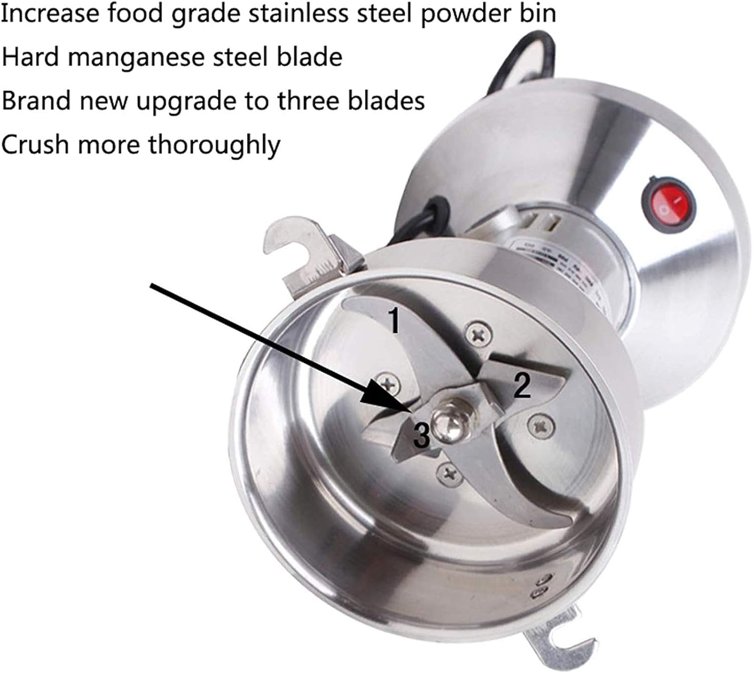 150 G Grinder Electric Grain and Herbal Grinder 36000 RPM Dry Food Grinder Super High-Speed Spice Grain Grinder for Herb Spice Pepper Coffee Corn