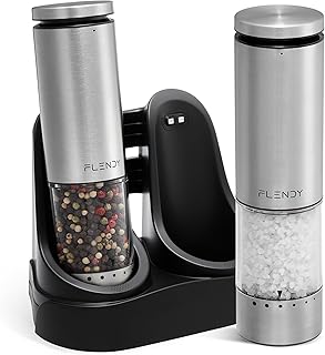 Electric Salt and Pepper Grinder Set Rechargeable, Automatic Salt and Pe...