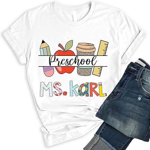 Camisas personalizadas para maestros, camisa personalizada para maestros, maestro de jardín de infantes, camisas para maestros de preescolar, regalo