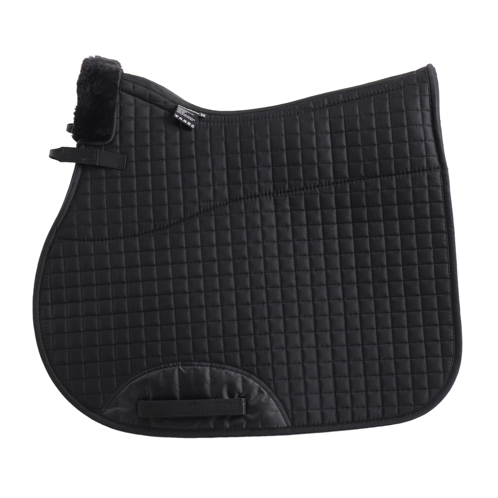 Sottosella in finta pelliccia per saltare, coperta completa, Numnah GP, quadrata, trasparente, colonna vertebrale alta, garrese modellante, equitazione, spettacolo, ammortizzante, traspirante