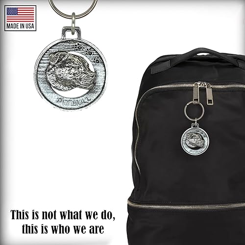 Miniatura 8 de Llavero de perro hecho a mano con colgante en el anillo, 100 razas diferentes, peltre antiguo, fabricado en Estados Unidos, Peltre