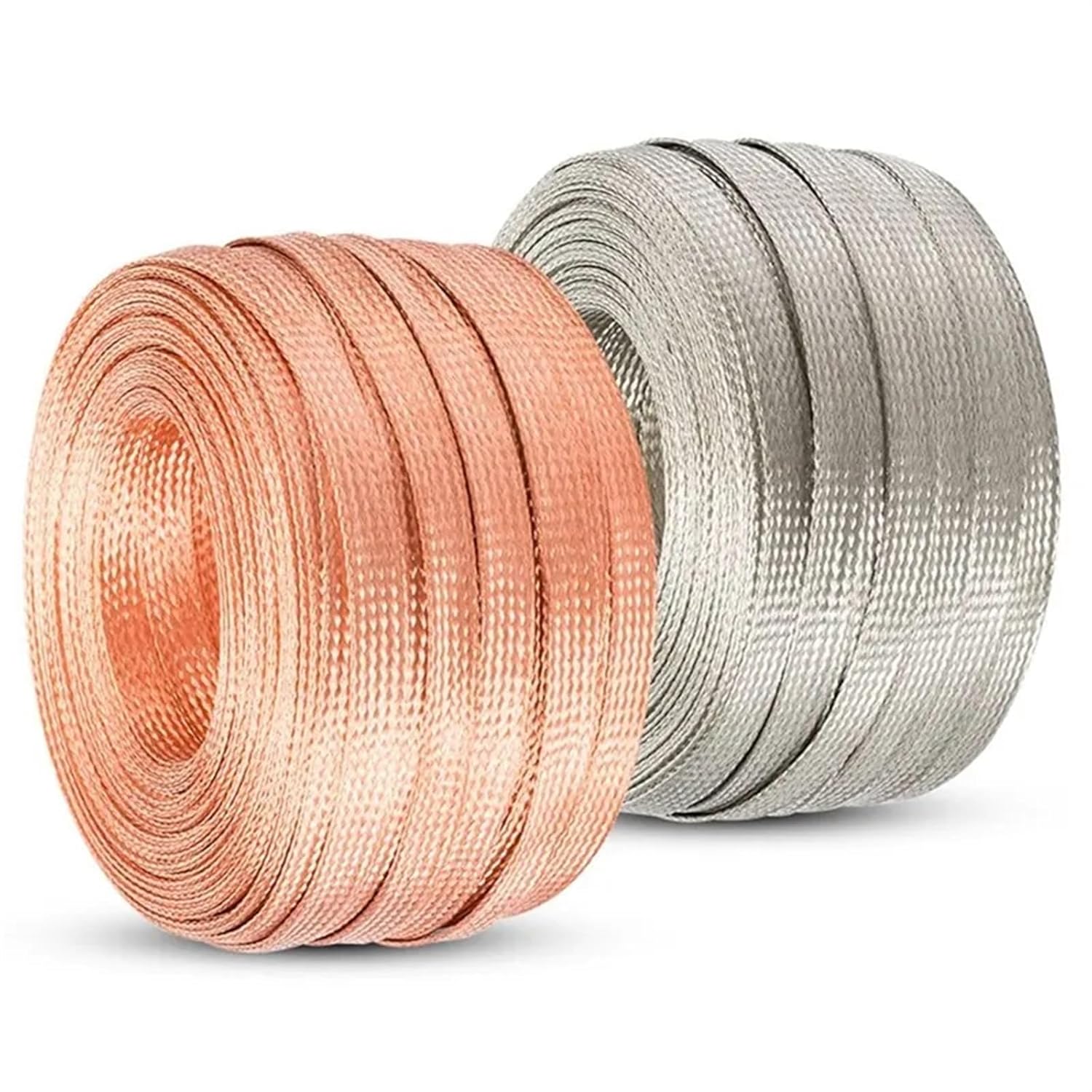5Meters Bare Ground Braid Lead Wire Pure Copper Tinned Metal Sheath Screening Signal Wire Cable Shielded 1.5-12mm2(Tined Copper,5mm Width 2.5mm2)