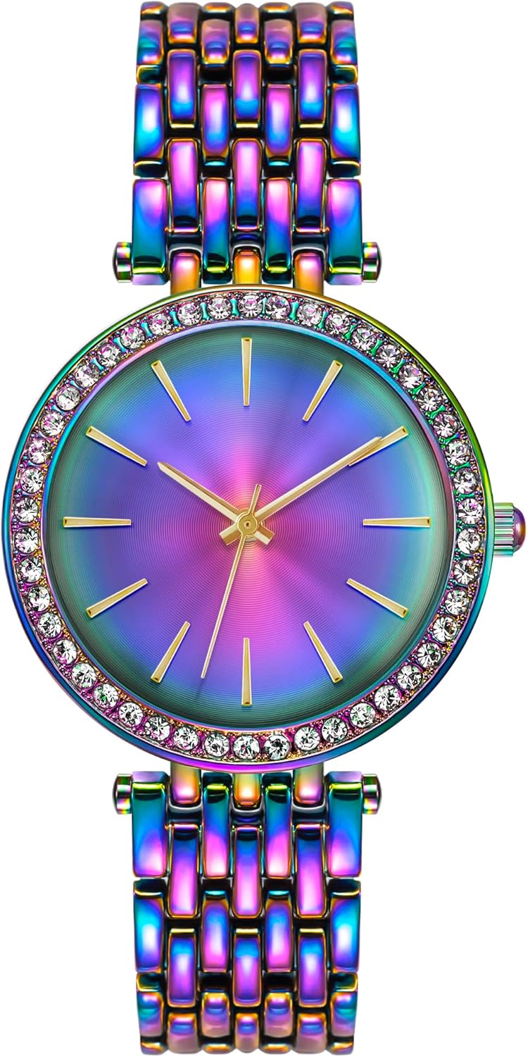 Women Watch Metal Bracelet Watch Easy to Adjust Length Easy to Read Waterproof Watch