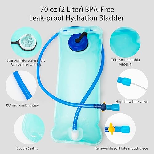 Miniatura 5 de Water Backpack Hydration Backpack with Bladder Lightweight & Waterproof Hydration Pack for Hiking, Cycling, Running,Climbing Outdoorer ,Gift for dad