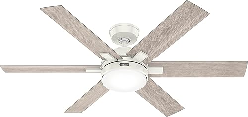 Hunter Fan Company 51880 Georgetown Ventilador de techo, blanco fresco, 52