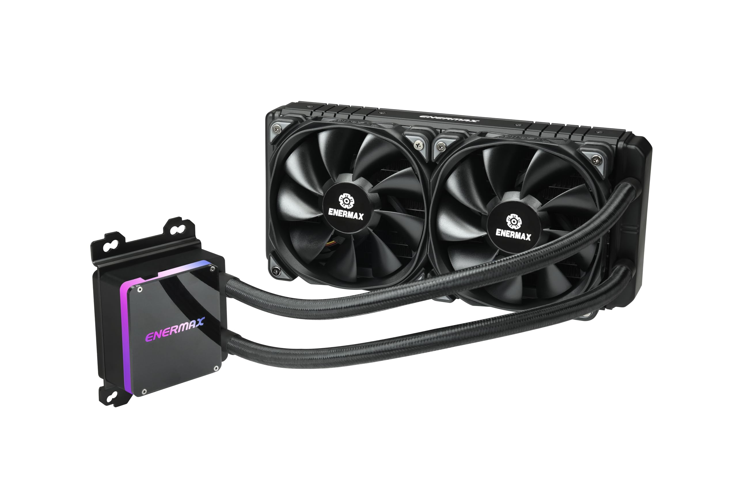 ENERMAX LIQTECH TR4 II 240 ARGB AIO CPU Liquid Cooler, AMD Threadripper sTRX4/TR4/SP3, TR5, sTR5/sTRX5/sWRX9, SP6 Socket, Intel LGA4677, Dual Chamber Pump, 5V 3-PIN ARGB, 500W+ TDP, ELC-LTTRTO240-TBP