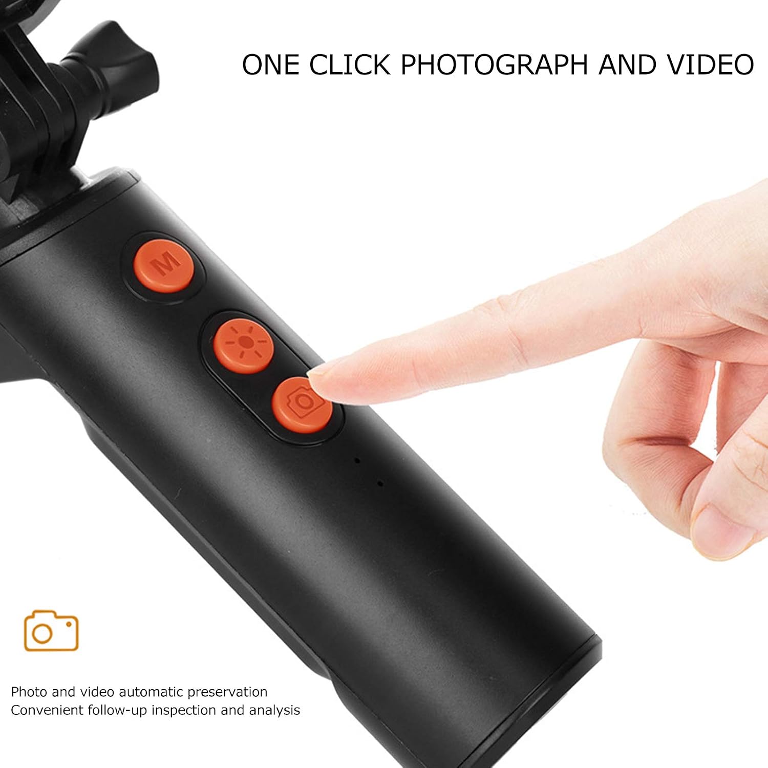 F280 Dual Lens Inspection Endoscope with WiFi, 1080P Resolution 8mm Borescope Camera, IP68 Rating, 9 Adjustable LED Lights, 3.3ft Cable for Industrial Machinery and Water Pipe (1m)