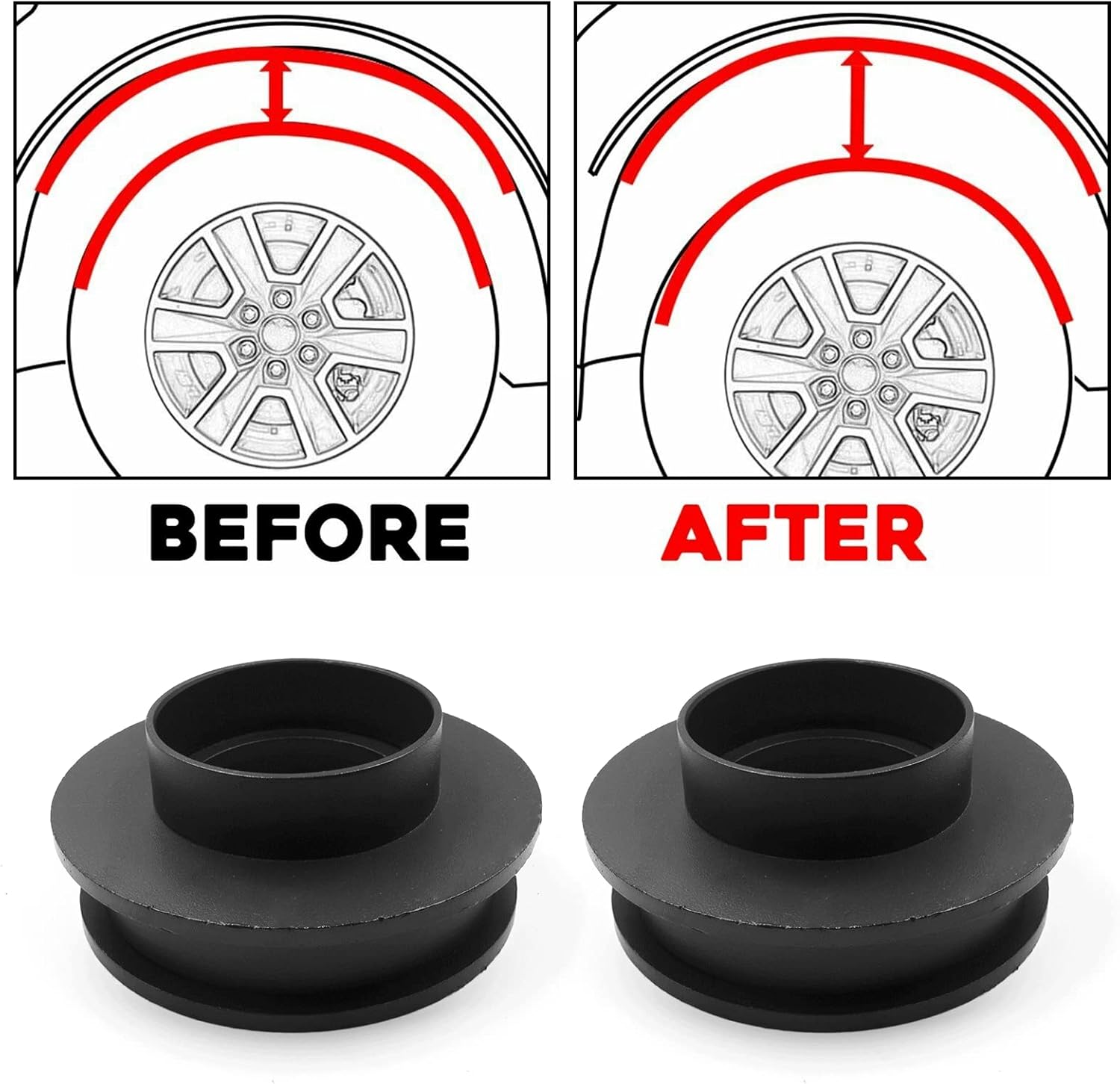 3" Front Leveling Lift Kit Compatible with 1999-2006 Chevy Silverado 1500 & GMC Sierra 1500 2WD, 2007 Classic