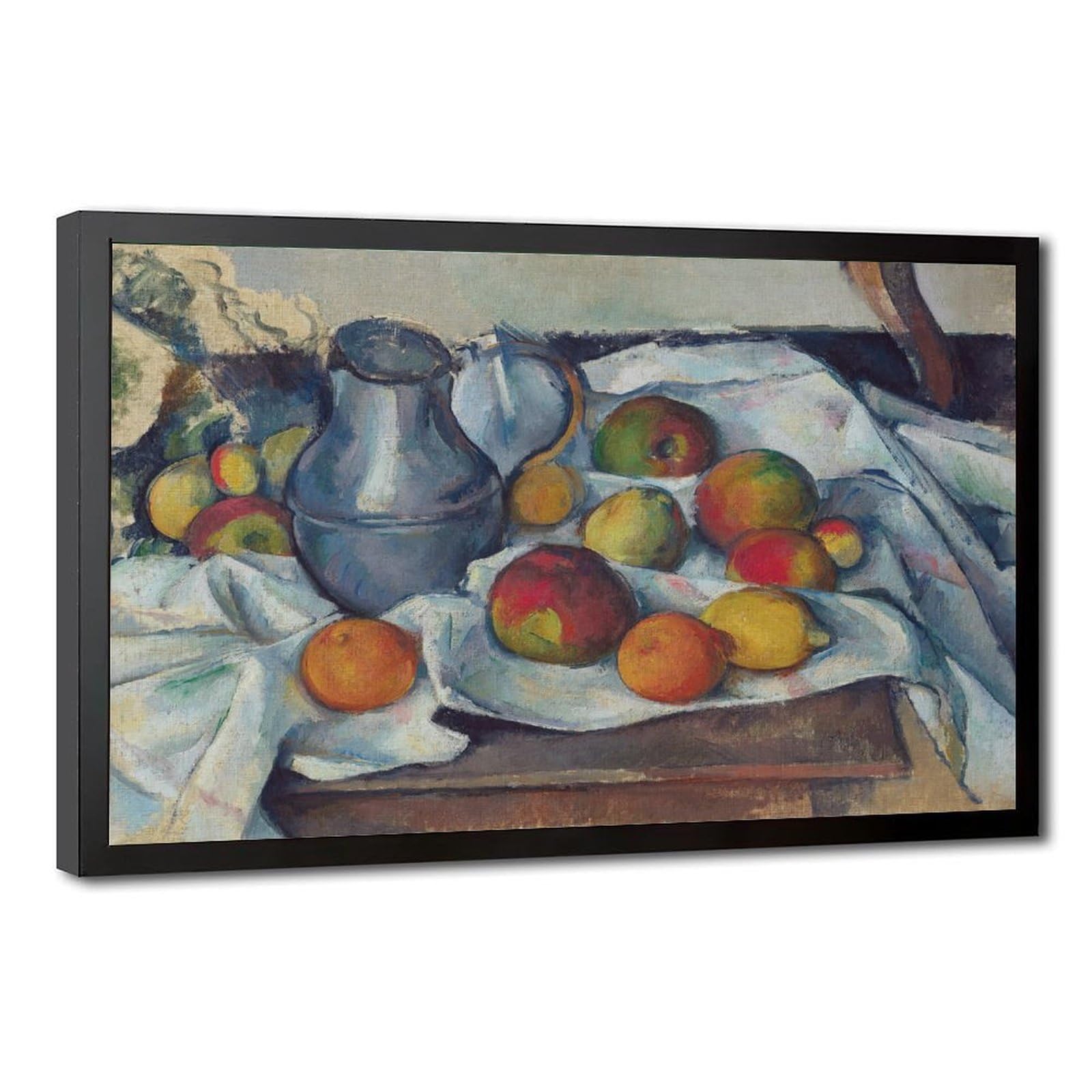 Poster Kettle and Fruit Paul Cezanne impression sur toile déco murale 20x30 cm - 8