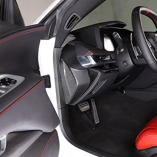 Miniatura 5 de Adhesivo de fibra de carbono suave para panel lateral de salpicadero, 4 unidades, compatibles con Corvette C8 Stingray 2020-2023, cojines