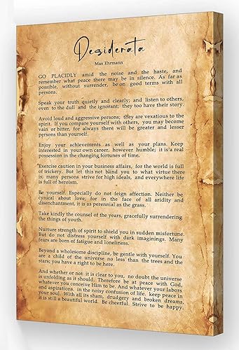 Miniatura 1 de Desiderata - Póster de poema enmarcado, imágenes motivacionales, impresiones retro, citas de literatura, arte de pared para decoración del hogar (16