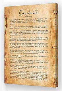 Desiderata Wall Art Poem Poster Framed Motivational Pictures Retro Print...