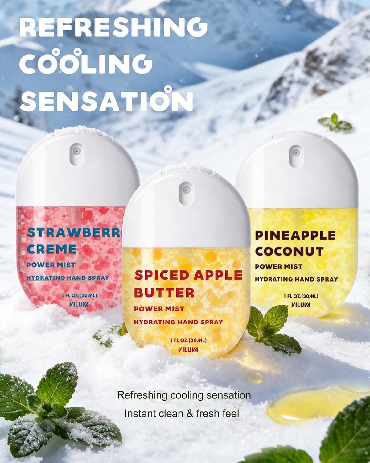 3Pack Hydrating Hand Sanitizer Spray Travel Size,Alcohol-Free,1 FL.OZ image 5