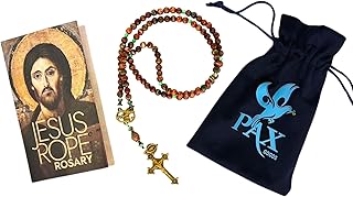 Jesus Rope Rosary - Orthodox Komboskini Chotki with 100 Agate Beads - 16.5 inch Christian Prayer Beads - Alloy Metal Religious Meditation Aid - Spiritual Gift - Orthodox Prayer Tool