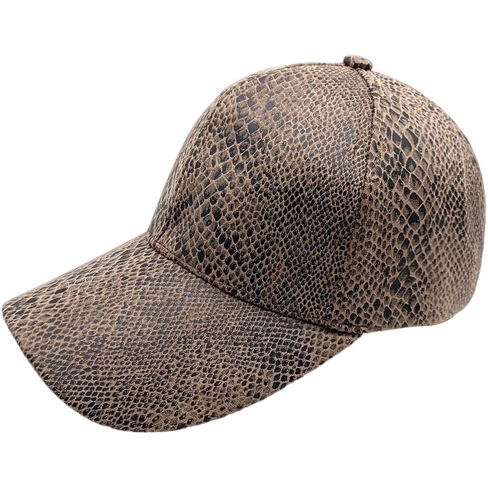 Luxylei Snakeskin Pattern Polyester Baseball Cap Unisex Casual -hat Adjustable Snapback for Women Men Street Casual Sunscreen Caps