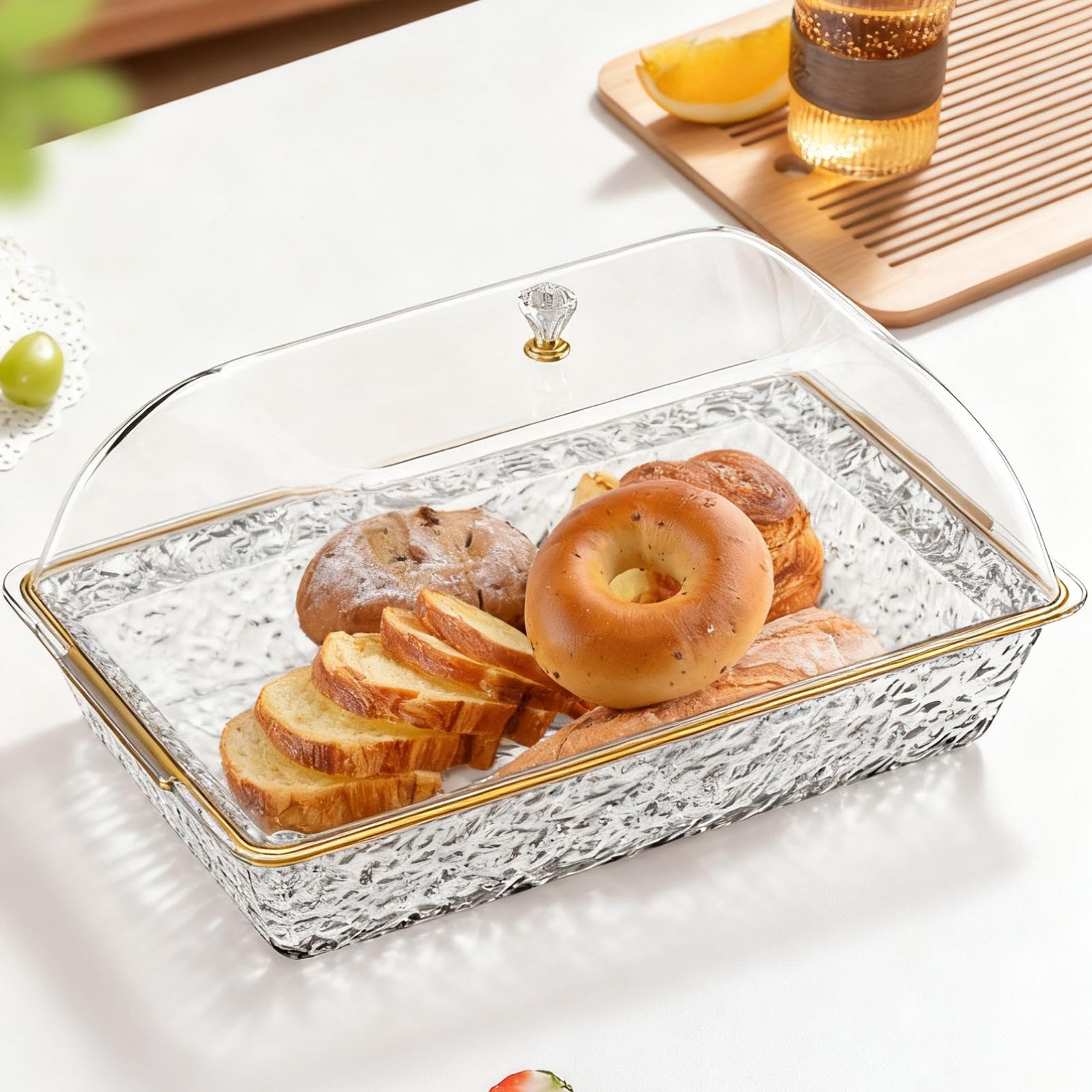 Vassoi da Portata per Feste Portafrutta E Biscotti A Scomparti Con | Vassoio Servizio Biscotti Adatto Al Frigorifero Preparazione Cottura Forniture Catering Portapiatti Riunioni Familiar