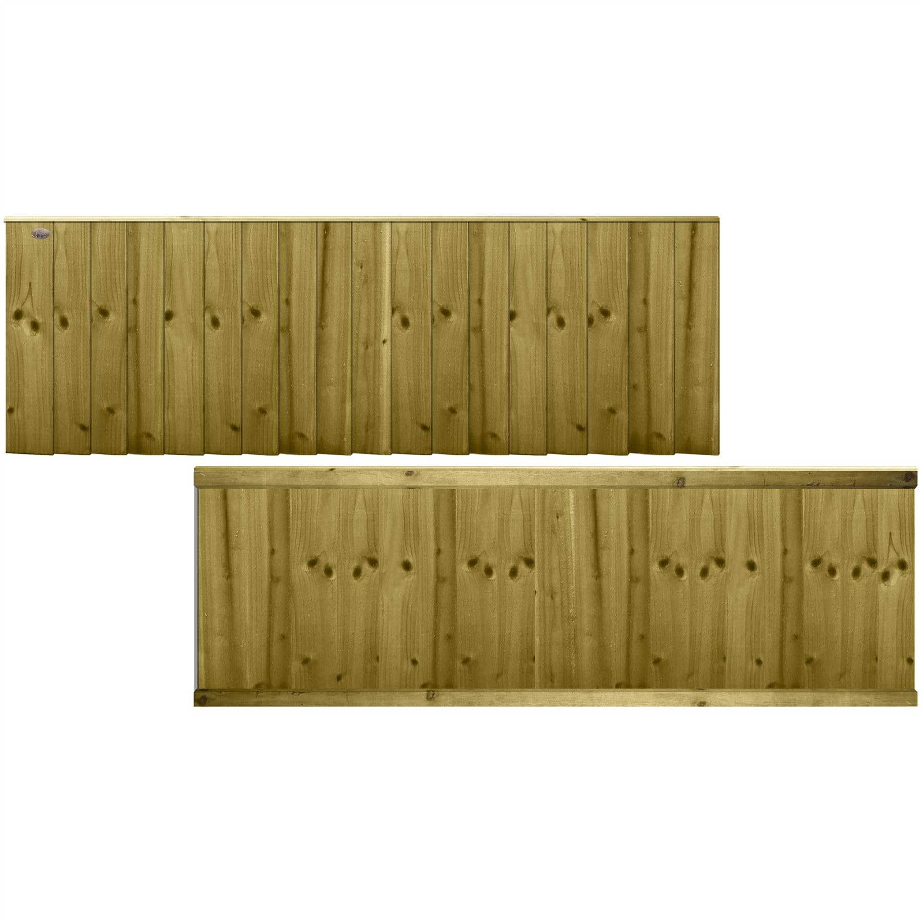 Premier Garden Supplies Pressure Treated (Tanalised) Flat Top Feather Edge Fence Panel, 6Ft X 2Ft Semi-Braced Wooden Topper Extension | Heavy Duty Treated Closeboard Fencing, Ideal For Any Garden Perimeter (Wide: 182Cm X High: 60Cm)